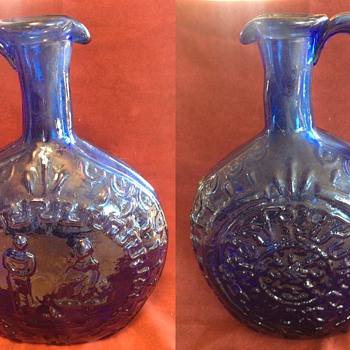 Blue handled Bottle/Decanter - Bottles