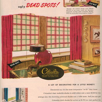 1950 Columbia Window Shades Advertisement