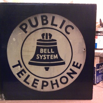 Public Telephone Porclin sign, 2 sided