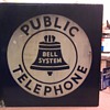 Public Telephone Porclin sign, 2 sided