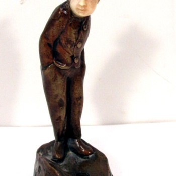 Chryselephantine bell push signed Loder. - Art Deco