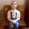 fishing boy yard art