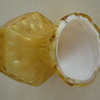 Beautiful amber satin glass vase