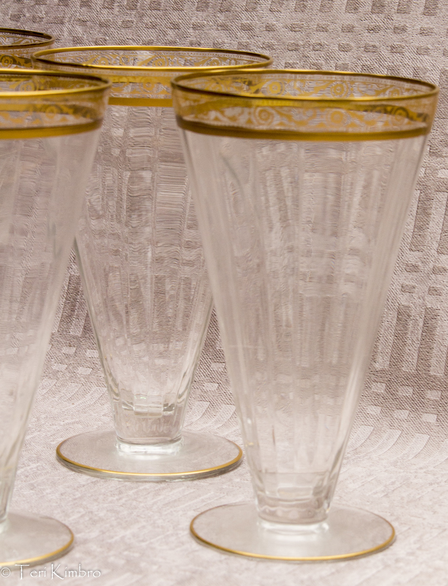 Vintage Gold Rimmed Parfait Glasses Anyone know about these