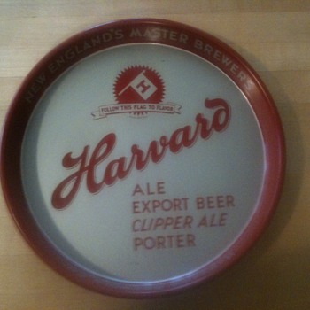 Harvard Beer Tray 1940's Lowel - Advertising