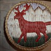 Native American Mule Deer or Moose Lidded Quill Box