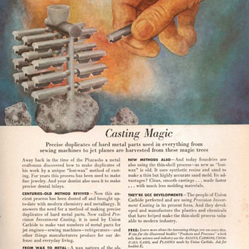 1953 - Union Carbide Advertisements - Advertising