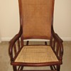 Big wood and cane rocking chair