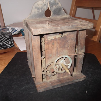 Very Old Wood Clock 3 Layered Movement - Clocks