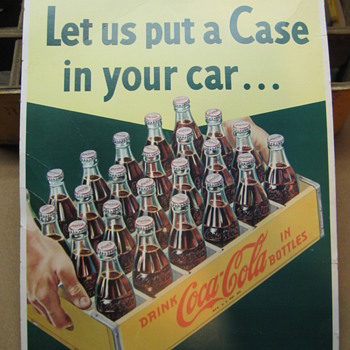 1950's Cardboard Coca-Cola Sign - Coca-Cola