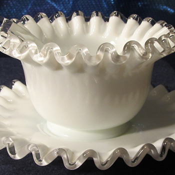 Fenton Silver Crest Mayonnaise set - Labeled