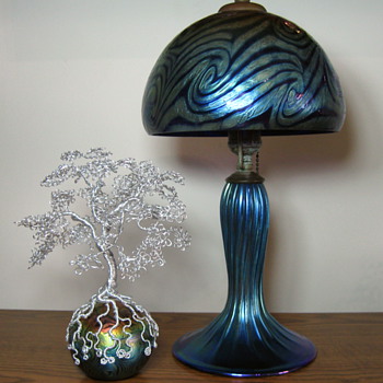 Lundberg Studios Van Gogh Sunset lamp and paperweight - Art Glass