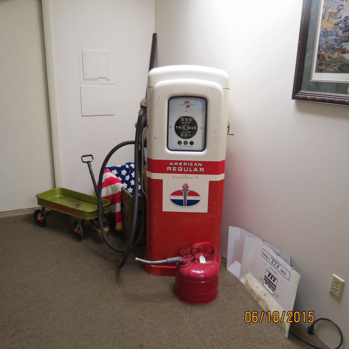 1950's all original Martin & Schwartz "Standard Oil" gas pump