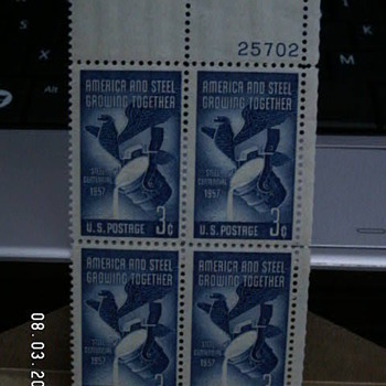 4~ 1957 America and Steel Growing Together 3¢ Stamp - Stamps