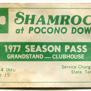 1977 Admission Ticket, Pocono Downs, Wilkes-Barre, PA - Paper