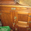 antique ice chests, china cabinet, large jewerly box with key