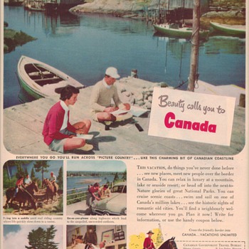 1950 Canada Travel Bureau Advertisement - Advertising