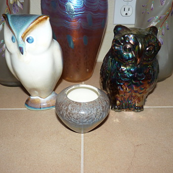 More Owls. Fenton and Goebel. - Art Glass