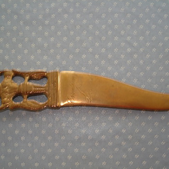 Brass dagger letter opener Denmark 