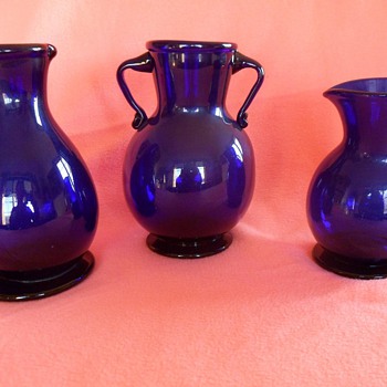 cobalt freeblown glass - Art Glass