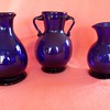 cobalt freeblown glass