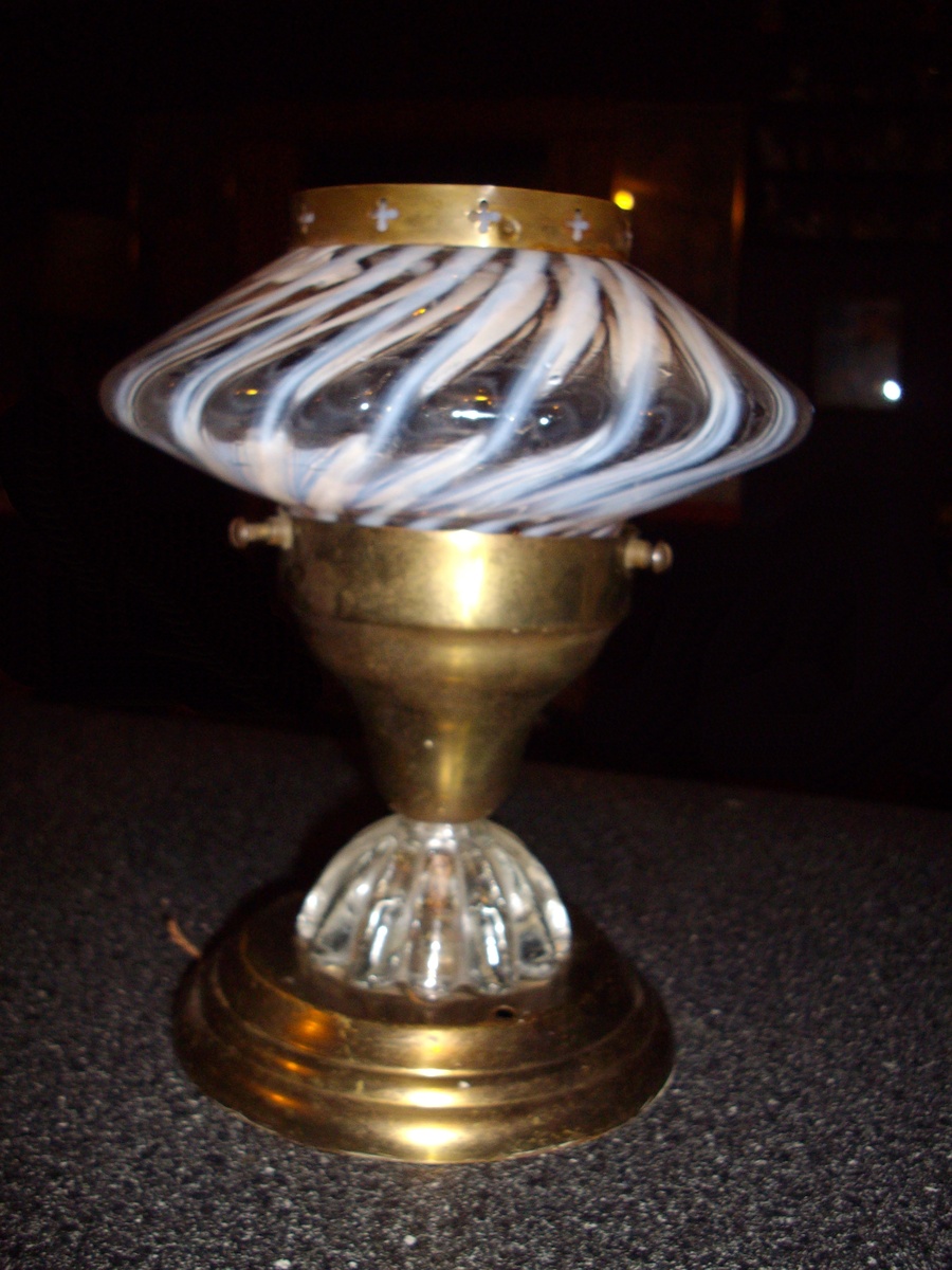 Oil lamp converted into electric lamp? Collectors Weekly