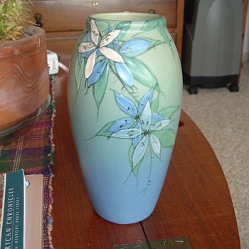 My Favorite Weller Vase marked TS and 7" high.
