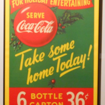Canadian Cardboard Coca-Cola Signs - Coca-Cola