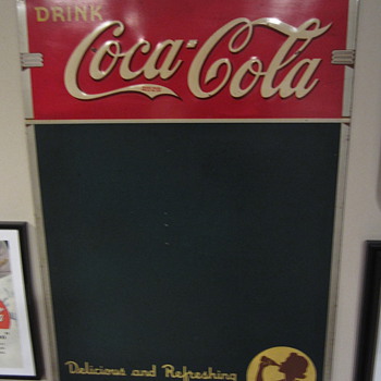 1940 Silhouette Girl menu board/chalk sign - Advertising