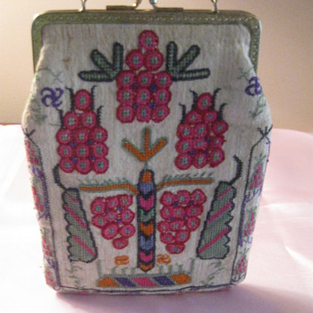 ART DECO Needle point purse vibrant - Art Deco