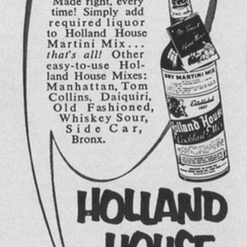 1954 Holland House Mixers Advertisements - Advertising