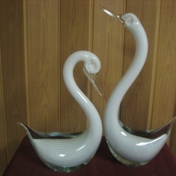 Hoping swans are Murano - Art Glass
