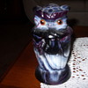 imperial slag glass owl container