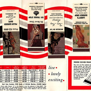 Strike a Truck Stop Match!  Sleazy Match Book Salesman Sample