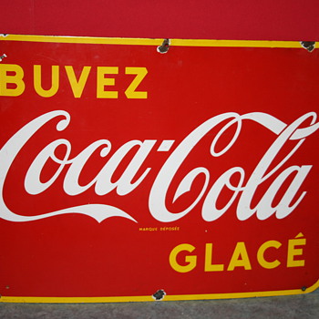 coca cola porcelain sign