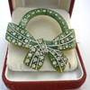 Pretty Old Plastic Rhinestone Brooch