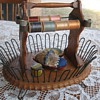 Wood and wire sewing caddy