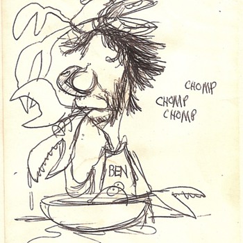 Original Brian Basset Sketch - Comic Books
