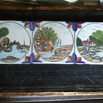 DUTCH/DELFT POLYCHROME TILES (ca 17th century)