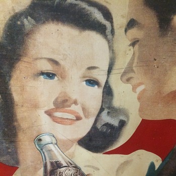 Coca Cola Robertson Tin sign 1941 - Coca-Cola