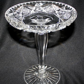 American Brilliant Cut Glass Compote - Glassware