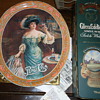 pepsi cola tray and whisky tin