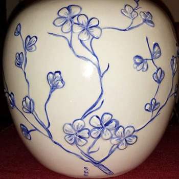 Cherry Blossom Vase - Art Pottery