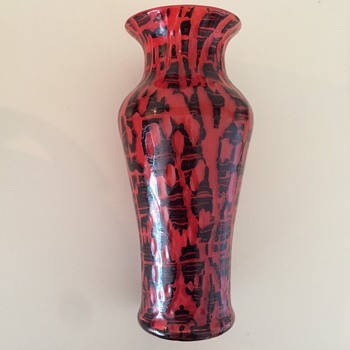Red Loetz "Diaspora neu" vase - Art Glass