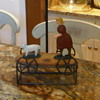 Girl with Sheep on Wagon w/Rope