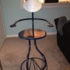 Metal Chair Sculpture with Face, Arms, Hands, Legs and Feet