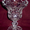 Elegant Heavy Cut Glass Compote