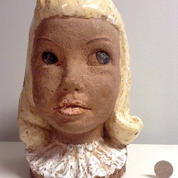 Rare Original Janice and Paul Pettee Pottery Bust - Art Pottery