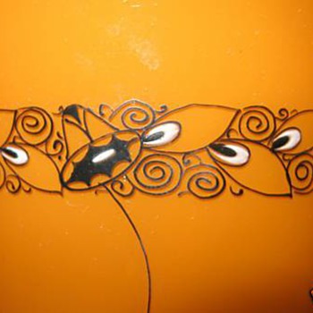 Czechoslovakia - Enamil decor #6 fine line - Art Glass