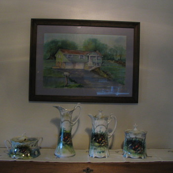 RSPrussia farm scene  - China and Dinnerware